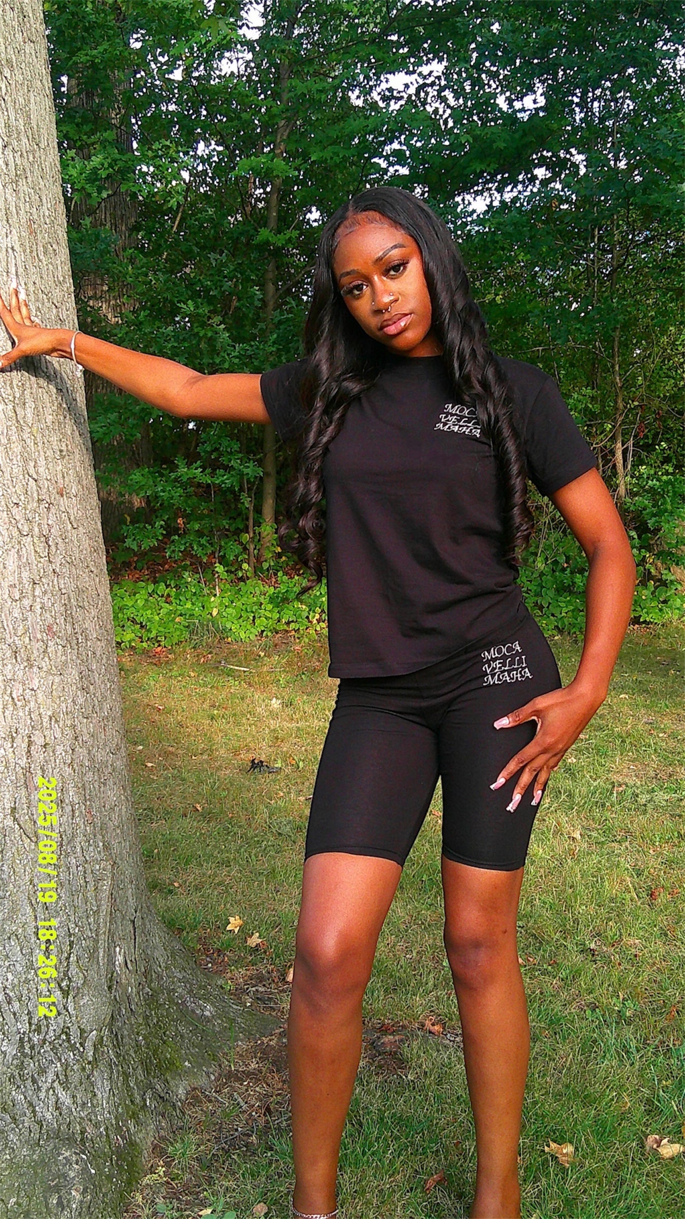MVM Embroidered Biker/Loungewear set