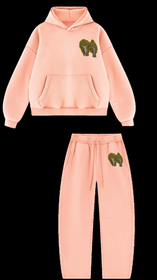 Mahanian Beaded Mocasaic Barrel Set:SALMON