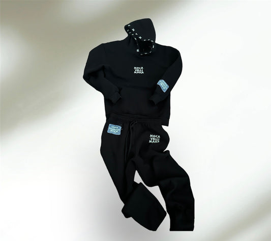 MVM Embroidered Pullover Hoodie Set (NOIR SEA-CREST)