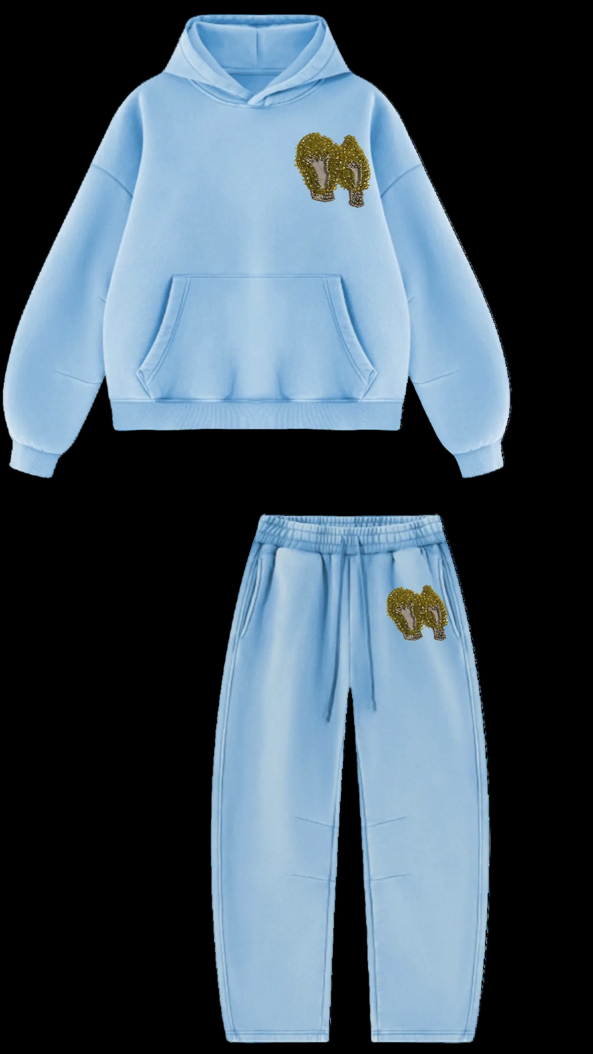 Mahanian Beaded Mocasaic Barrel Set:SKY BLUE