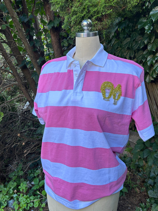 MOCAsaic Beaded Polo Shirt