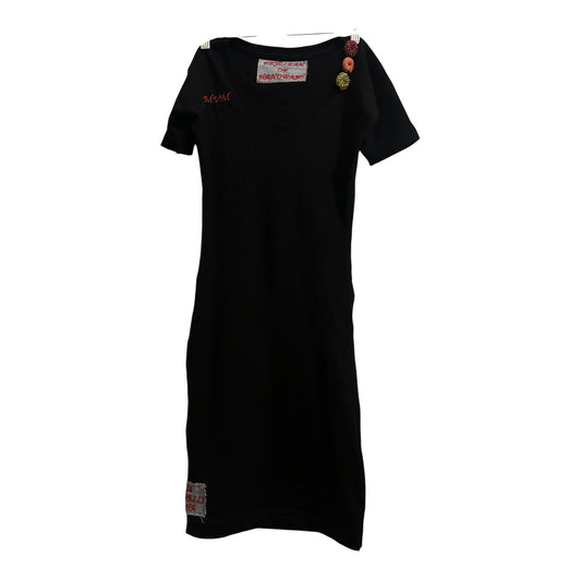 VELLI Beaded V-Neck Dress